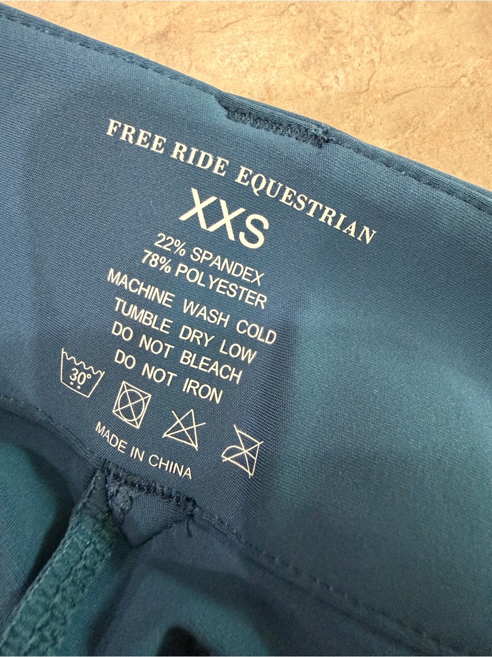 Free Ride Equestrian Lux Zip Breeches in Ocean Full Seat Women's - Size XXS - Picture 8 of 8